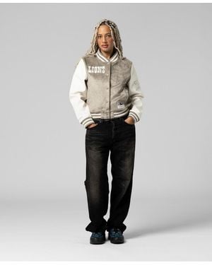 Mitchell & Ness Detroit Lions Full-snap Varsity Jacket - White