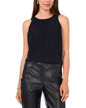 Vince Camuto Sleeveless Embellished Top - Black