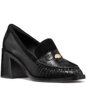 Kate Spade Penni Block Heeled Loafer Pumps - Black