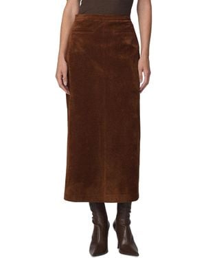 Joe's Jeans Tavi High-waisted Pencil Faux Suede Midi Skirt - Brown