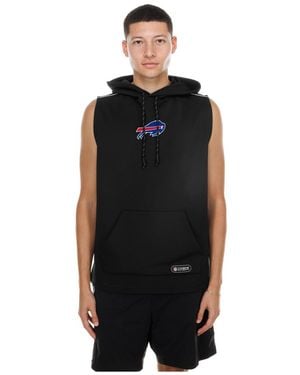 KTZ Denver Broncos Combine Authentic Sleeveless Hoodie - Black