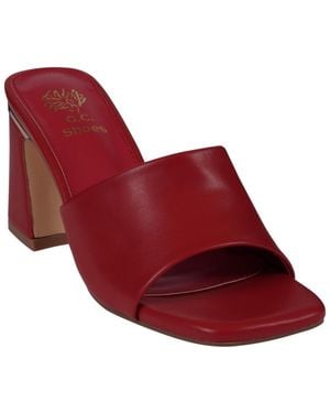 Gc Shoes Soho Square Toe Block Heel Dress Sandals - Red