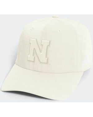 adidas Nebraska Huskers Slouch Adjustable Hat - Natural