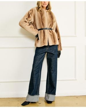 Line & Dot Crewneck Jacket - Blue