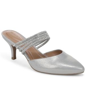 Style & Co. Gennesis Eve Metallic Mule Pumps - White