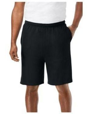 Kingsize Big Tall Lightweight Jersey Shorts - Black