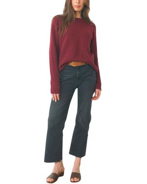 Paneros Clothing Cotton Sloane Crewneck Pullover Sweater - Red