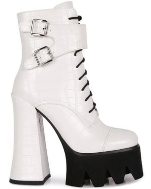 LONDON RAG Stomper Combat Boots - Blue