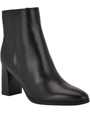 Calvin Klein Dezzi High Block Heel Booties - Black
