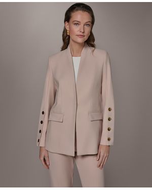 Donna Karan 4-button-sleeve Blazer - Brown