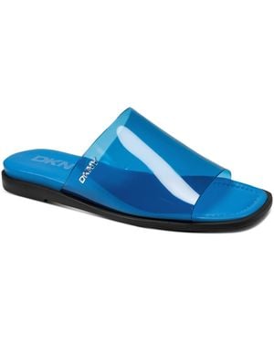 DKNY Cataline Slide Flat Sandals - Blue