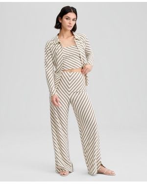 And Now This Petite Long Casual Flare Pants - White