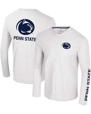 Colosseum Athletics Penn State Nittany Lions Logo Lockup 3-hit Active Blend Long Sleeve T-shirt - Blue