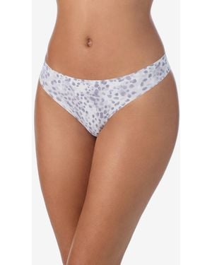 DKNY Litewear Cut Anywear Logo Thong Underwear-dk5026 - White