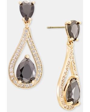 Anne Klein Cubic Zirconia Openwork Pear-shaped Dangle Earrings - Multicolor
