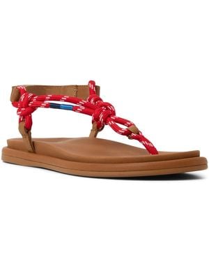 Sperry Top-Sider Isla T-bar Round Toe Sandals - Red