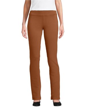 Lands' End Starfish Mid Rise Slim Leg Pants - Brown