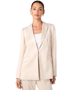 French Connection Maelys Stretch Long-sleeve Satin Blazer - Natural