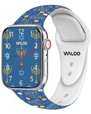 Waloo Hanukkah Inspired Silicone Band For Apple Watch - Blue
