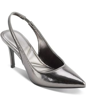 Karl Lagerfeld Rosalyn Pointed-toe Slingback Pumps - Metallic