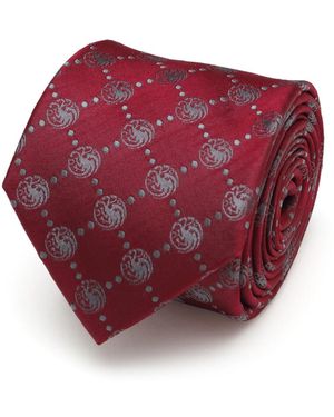 Game Of Thrones Targaryen Dragon Scatte Tie - Red