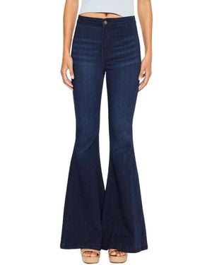 Kancan Jainey High Rise Flare Jeans - Blue