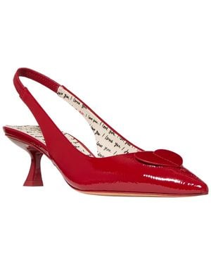 Kate Spade Lover Slingback Kitten Dress Sandals - Red
