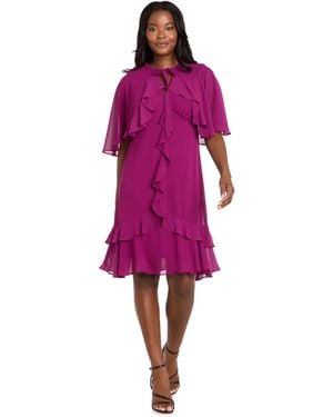 R & M Richards 2-piece Ruffle Detail Dress - Purple