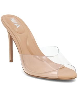 MIA Gwyneth Peep Toe Dress Sandals - White