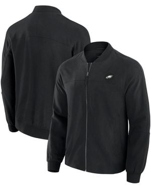 J. Palmer Philadelphia Eagles Lightweight Cover-4 Tri-blend Full-zip Jacket - Black