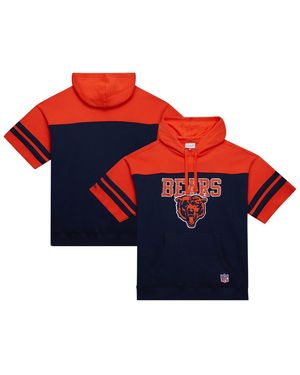 Mitchell & Ness Chicago Bears Off Field Vintage-like Logo Short Sleeve Pullover Hoodie - Red
