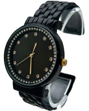 Olivia Pratt Boyfriend Style Bangle Watch - Black