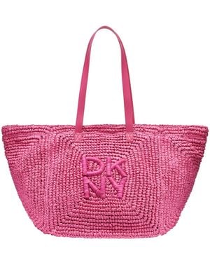 DKNY Paloma Woven Tote - Pink