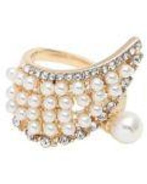 SOH Pearl Cluster Cocktail Ring - White