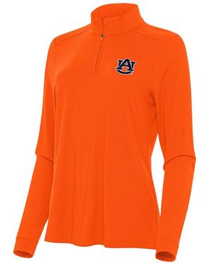 Antigua Auburn Tigers Intent Quarter-zip Top - Orange