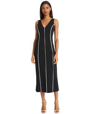 Donna Morgan V-neck Midi Dress - Black