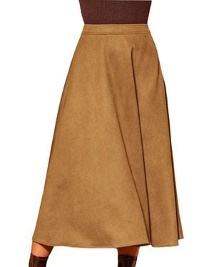 CUPSHE Take A Walk Midi Skirt - Brown