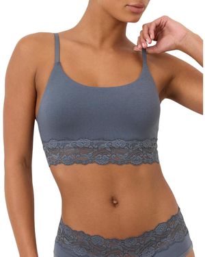 Pact Lace Modern Scoop Bralette - Blue