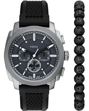 Fossil Machine Chronograph Silicone Watch - Black