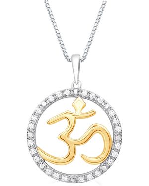 Marsala Diamond Om Openwork Halo 18" Pendant Necklace (1/4 Ct. T.w. - Metallic