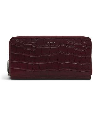 Radley Dukes Place Faux Croc Zip Around Wallet - Red