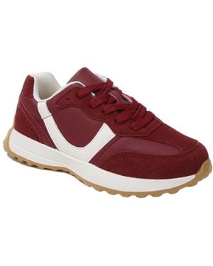 BERNESS Beyonce Retro Lace-up Sneakers - Red