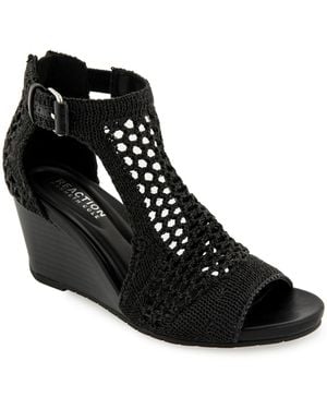 Kenneth Cole Gracie Wedge Sandals - Black