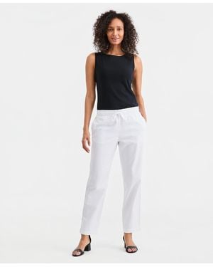 Style & Co. Straight-leg Pull-on Pants - White