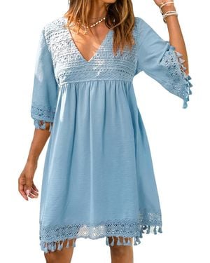 CUPSHE Mini Beach Dress - Blue