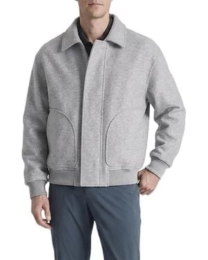 Level 7 Office-leisure Collection Tailored Bomber Jacket - Gray
