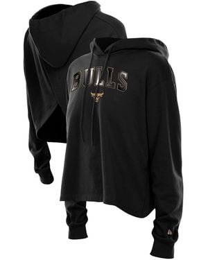 KTZ Chicago Bulls Glam Game Open Back Hoodie - Black