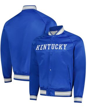 Mitchell & Ness Kentucky Wildcats Lightweight Satin Raglan Full-snap Jacket - Blue