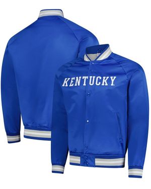 Mitchell & Ness Kentucky Wildcats Lightweight Satin Raglan Full-snap Jacket - Blue
