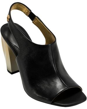 Donna Karan Brietta Peep Toe Slingback Sandals - Black